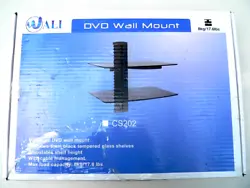 WALI WALL MOUNT TWO SHELF SMOKED TINT BLACK GLASS CS202 NEW IN BOX. Box a little less than perfect. The item pictured...