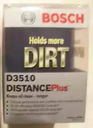 Bosch DistancePlus D3510 Oil Filter - Made in USA.