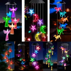 1. Color-Changing:  Mini chimes bring delightful sound, featuring a color changing LED bulb illuminating the crystals...