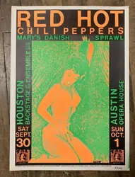 Kozik, Frank. Kozik 89xx. Red Hot Chili Peppers. Year: 1989. 9/30/89, 10/1/89. Ensemble, The - Houston, TX. Austin...