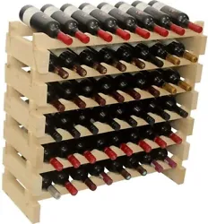 DisplayGifts line of stackable modular wine storage rack made of pine wood. Easy to put together. With dowel pins to...