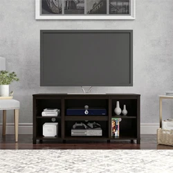 The tv stand features the parsons collections signature low-profile design with clean lines, open space, and a sturdy...
