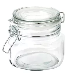 Mainstays Kitchen Storage 17-Ounce Clear Glass Lock Lid Jar. Miniature locking kitchen storage jar. Perfect for...