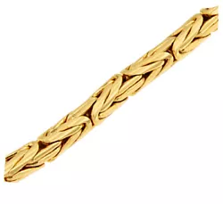 Bracelet chaine Royale Byzantine rond, or jaune doublé ou plaqué or, à haute brillance. Loriginal de lItalie!...
