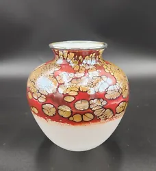 Iconic Jon Offutt design, this Hand Blown Vase was made by Jon Offutt in North Dakota at the House of Mulciber Glass...