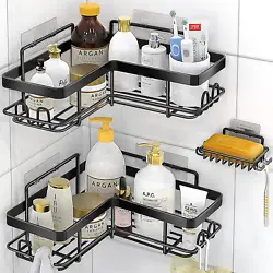 【Only suitable for 90-degree right angles】This corner shower caddy is only suitable for 90-degree right-angle...