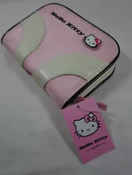 Hello Kitty Pink & White Wallet/Purse. Manufactured 2004.