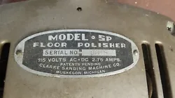 Floor Polisher. Local Pickup only in Hackensack, New Jersey 07601. Motor Runs ((see Video)).