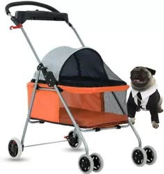 This Posh Folding Pet Stroller is the ideal solution to save your best friend’s little legs. The strollers windows...