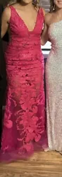 Jovani 60283 - Sleeveless Sequin Prom Dress.l, fuchsia. Alterations: alterations were made to shorten the shoulder...