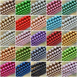 Sizes to Choose From: 3mm / 4mm / 6mm / 8mm / 10mm / 12mm. Materials: Top Quality Czech Glass Pearl, LEAD-FREE,...