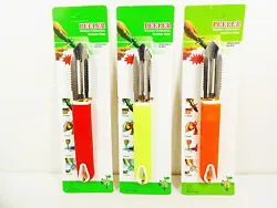Quality stainless steel blade and comfort grip handle. A must have for all your fruit and veggie preparation needs.