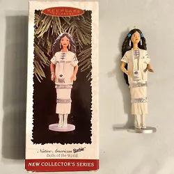 Excellent condition! Hallmark keepsake ornament dolls of the World Series Native American Barbie Dolls of the world...