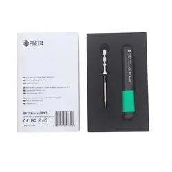 (· Pinecil Soldering Iron. Dual power input design: 1) USB-C supports both PD and QC 3.0 and; 2) DC5525 barrel DC...