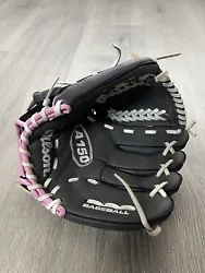 Slightly used Wilson All Position Size 10.5 Baseball Glove A150 Girls Pink,Grey.glove fits the right hand.