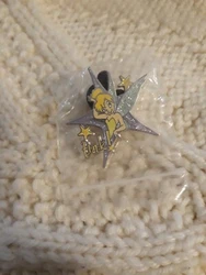 Walt Disney World Trading Pin Tink 2003 Purple Glitter Star. Shipped with USPS First Class.