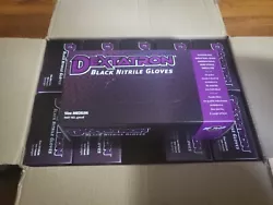 DEXTATRON 6 mil Powder Free Black Nitrile Gloves - ( 100 Count ) - MD. Condition is New. Shipped with USPS Ground...