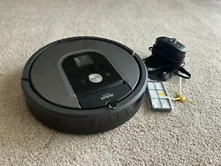 Perfect working condition Roomba model 960 robotic vacuum. Includes robot charger and unopened replacement air filter...