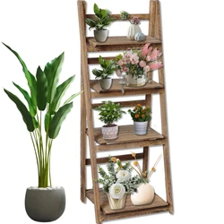 4-Tier Ladder Shelf Storage Rack Foldable Wood Stand. 4 TIER LADDER SHELF- Your Room Keeper! 1 x Ladder Shelf. Decent...