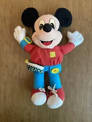 Vintage 1992 Mickey Mouse 15” Learn to Dress Me Doll Plush Mattel Learning Toy. In good condition!