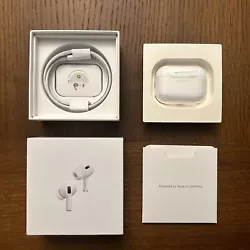Model: Apple AirPods Pro 2nd Generation. -1 AirPod case. -3 ear bud sizes.