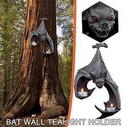 High-quality Material: Bat wall tealight holder is made of resin, look like a real bat, delicate and unique. 1× Bat...