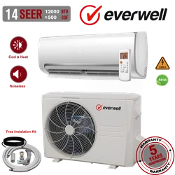 Awesome unit! MINI SPLIT 12000 BTU Air Conditioner Mini Split 14 SEER INVERTER AC Ductless Heat Pump 220V.