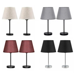 2 Tier Rolling Under Desk Printer Stand Nightstand Beside Table Lockable Wheels. (Bulb Not Included). Set of 4...