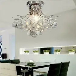 Modern/modern style Flushmount crystal chandelier Material: metal, crystal; finished: Chrome; crystal clear Elegant 30%...