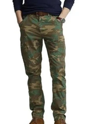 POLO RALPH LAUREN GREEN MU MENS SLIM-FIT CAMO RIPSTOP CARGO PANTS SZ 34W X 32L.