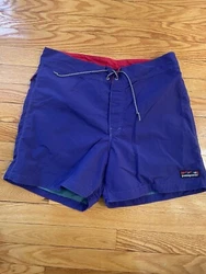 Vtg 90s Patagonia Baggies Mens M 34 Lined River Swim Trunks Shorts Wave Logo. No hole no stain No discoloration