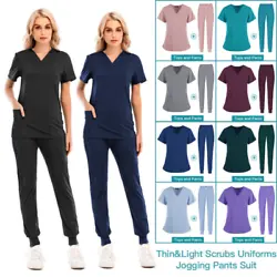 Look Professional While Feeling Comfortable And Active! Nursing Uniform Set (1pcs Top+1pcs Pants). Top--Classic Unisex...