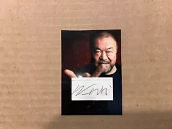 Custom Trading Card includes Ai Weiwei hand signed signature. This item is hand signed by Ai Weiwei. This item is not...