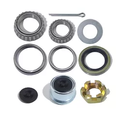 1 Set 3500 LB Boat Trailer Axle Bearing Kit. This trailer hub bearings kit includes TOTAL 10PCS accessories. Fits...