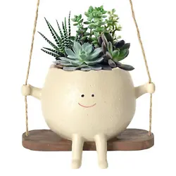 Material: Resin + Twine. Add a whimsical touch to your garden with our outdoor planter shaped like a childs face! Made...