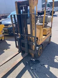 1966 Hyster S25 Space Saver Forklift.  LP.  Hour meter reads 1351.  2500lb lift at 24