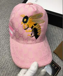 Gucci GG Logo Baseball Cap Hat pink. Made in Italy. Fully lined.