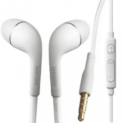 Headset Samsung 3.5mm Hands-free Earphones Mic Dual Earbuds Headphones Earpieces Stereo Wired [White]. A light weight...