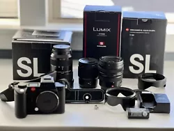 Panasonic Lumix S-PRO 85mm f1.8 (No box. Front and read cover only. Leica 24-70mm f/2.8 lens (Box, hood, front and rear...