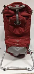 Osprey Poco Child Carrier Good Condition Missing Sunshade Red.  Some minor marks and scuffs outlined in the pictures...