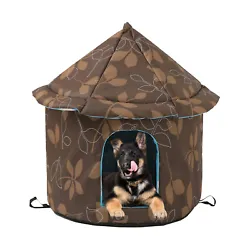 Semi-enclosed Outdoor Kennel. Covered with dense Oxford cloth to keep rain/water/snow out. A vital bed can help stray...