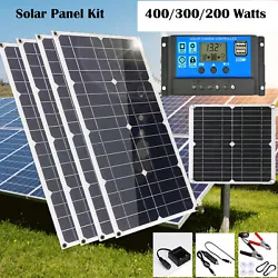 400W Solar Panel   400W 18V Solar Panel Kit Boat Car Portable Battery Charger for Outdoors with 40A/100A Solar...