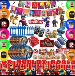 Roblox birthday party supplies decorations.