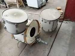 ludwig drum set vintage. Found in Grandpas storage. Up for: 1970s early 1980s Ludwig 3 piece jazz drum set. Signed by...