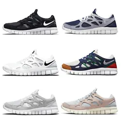 Nike Mens Free Run 2 White/Black/Grey/Navy/Pure Platinum Running Shoes.