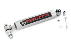 Reduce bump steer and improve ride quality with Rough Countrys Steering Stabilizer for Jeep TJ, YJ, XJ, ZJ, WJ models....