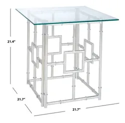 Safaviehs Open Box Furniture. Category: Accent Tables. Contents: Glass. Assembly Required: No. Color: Silver / Clear....