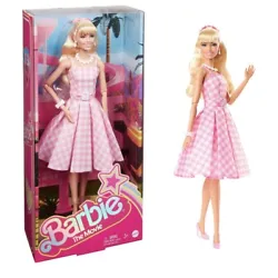 Barbie The Movie Doll Margot Robbie Barbie Pink Gingham Dress Mattel NEW!!!BRAND NEW IN BOX AND UNOPENED IN HAND AND...