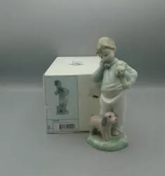 Vintage NAO Lladro Niño Al Telefono Con Muñecos 01044 Hand Made in Spain. Pre-owned but never taken out of box/ no...