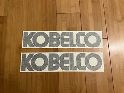 Kobelco Equipment - 12” Inch Sticker Decal Logo - Set Of 2 Black Excavator.